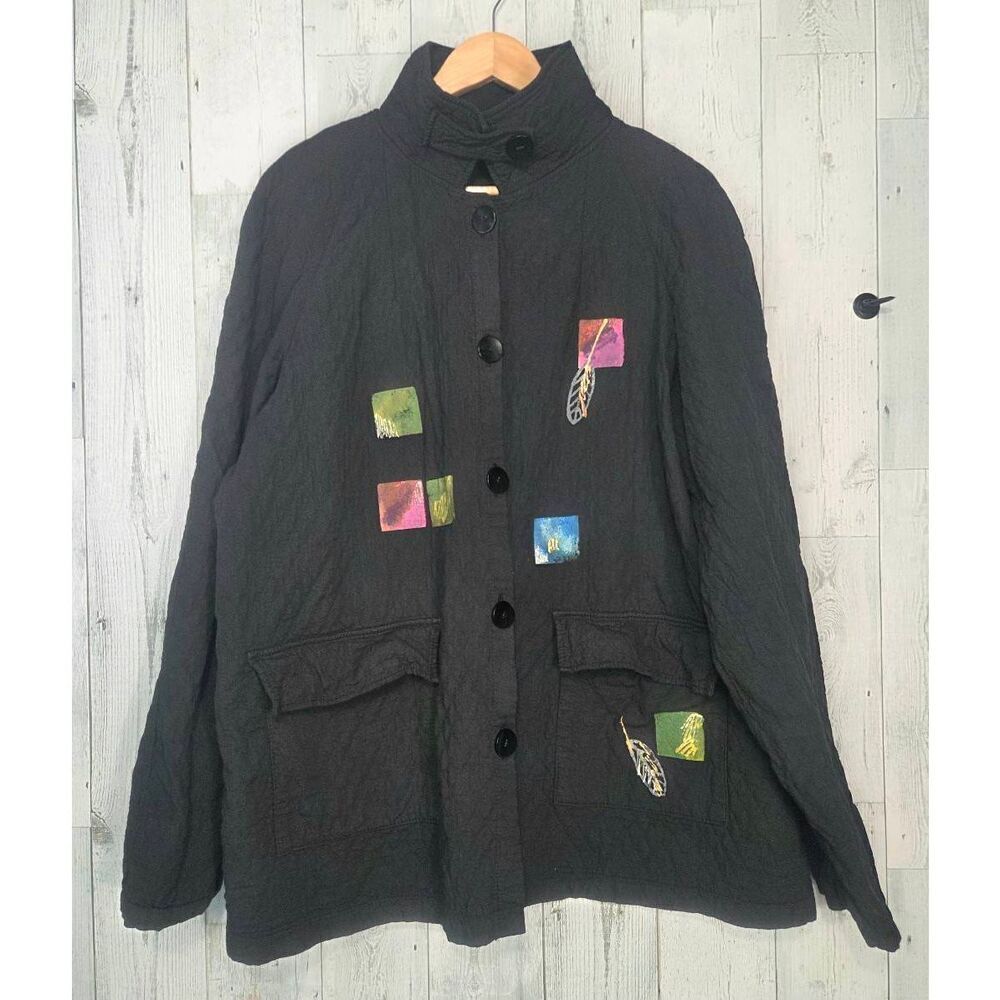 VTG Odile Hand Painted Jacket Sz. XL